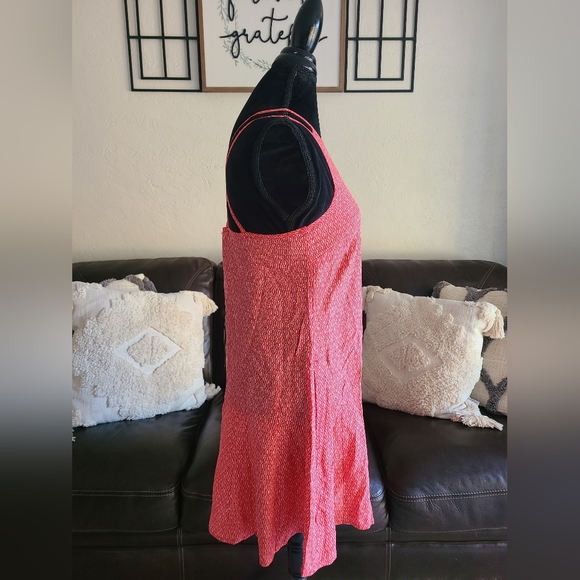 Toad&Co Women's Windsong Strappy Dress With Pockets Guava Diamond Print Size S - Picture 6 of 12